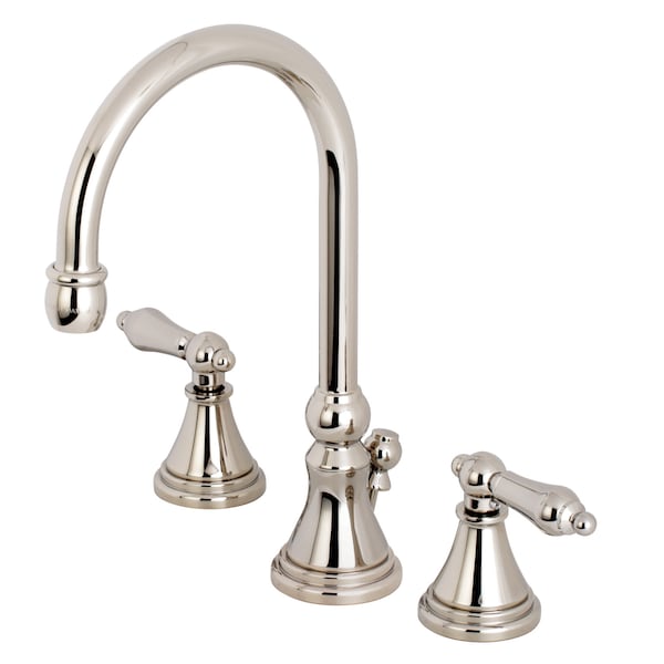 8" Widespread Bathroom Faucet, Polished Nickel